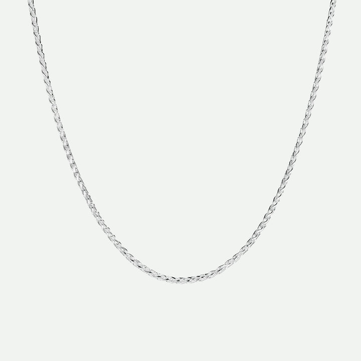 Sterling Silver Wheat Chain Necklace 18 inch