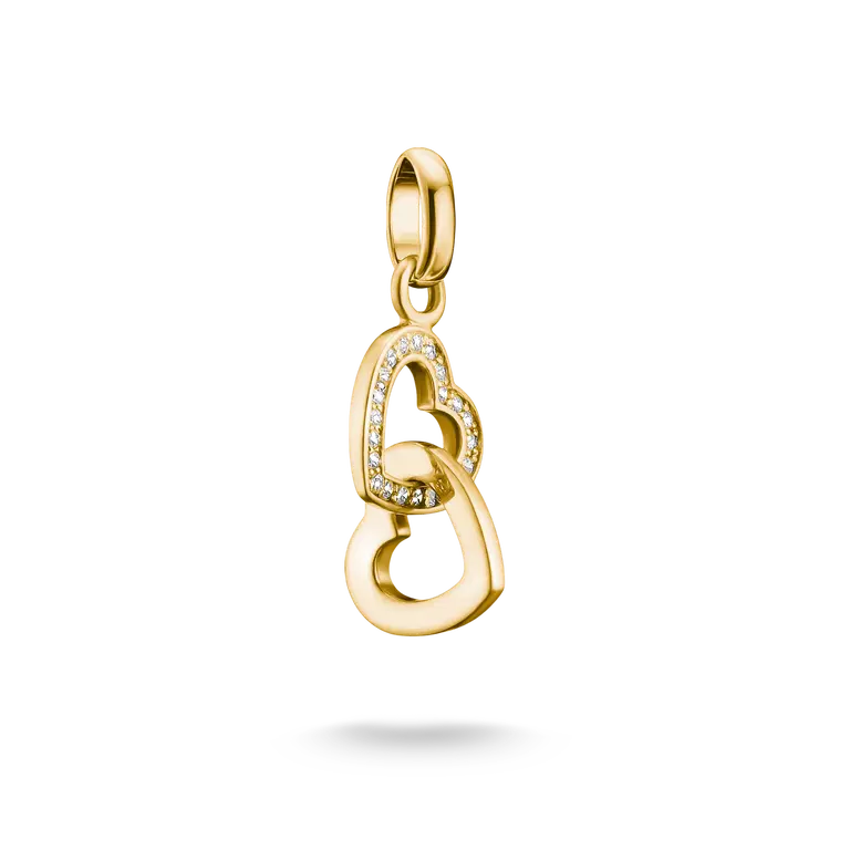 Thomas Sabo Charming Connect 18ct Gold Plated Intertwined Hearts Charm CC1201-M01-14