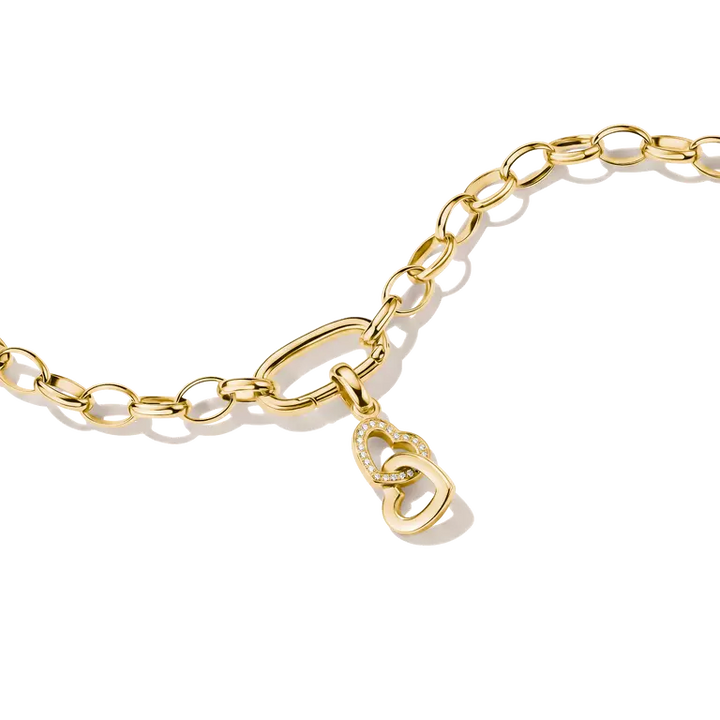 Thomas Sabo Charming Connect 18ct Gold Plated Intertwined Hearts Charm CC1201-M01-14