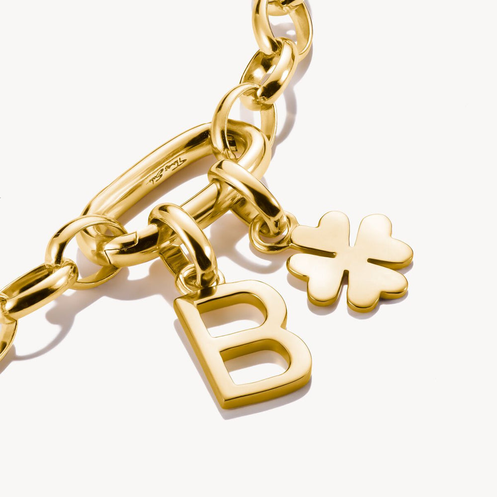 Thomas Sabo Charm Club Charming Connect Gold Plated Lucky Clover Charm CC1202-413-39