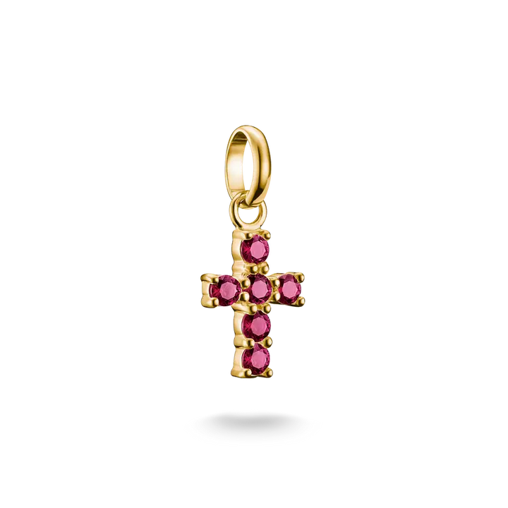 Thomas Sabo Charming Connect 18ct Gold Plated Red Cross Charm CC1206-M01-50