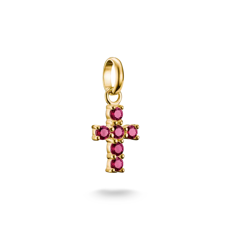 Thomas Sabo Charming Connect 18ct Gold Plated Red Cross Charm CC1206-M01-50