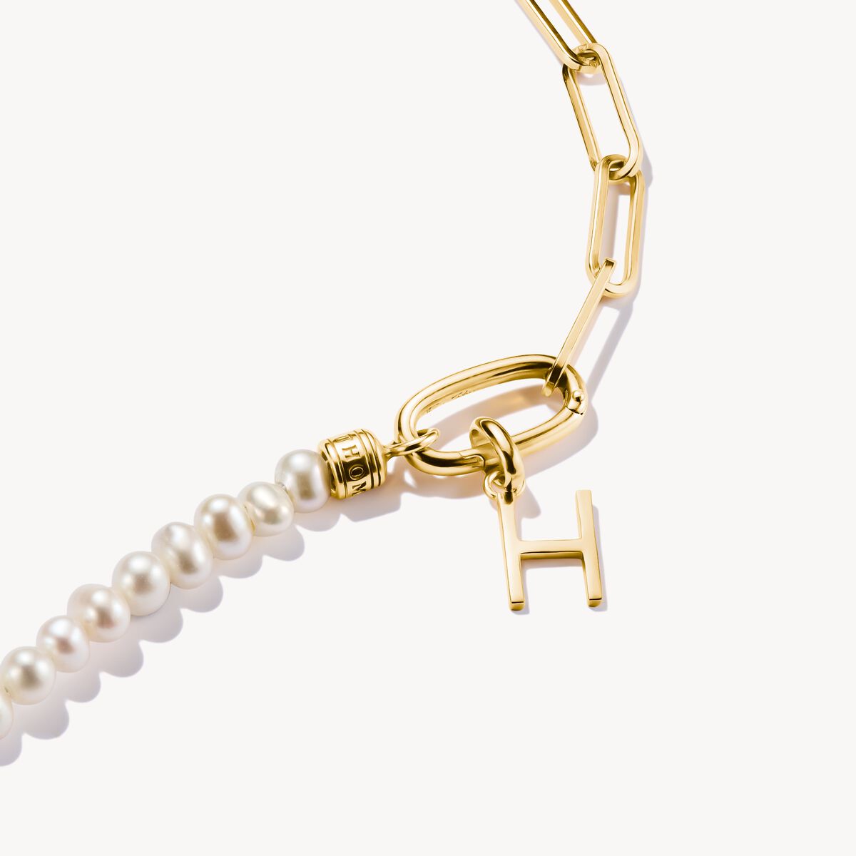 Thomas Sabo Charm Club Charming Connect Gold Plated Letter H Charm CC1214-413-39