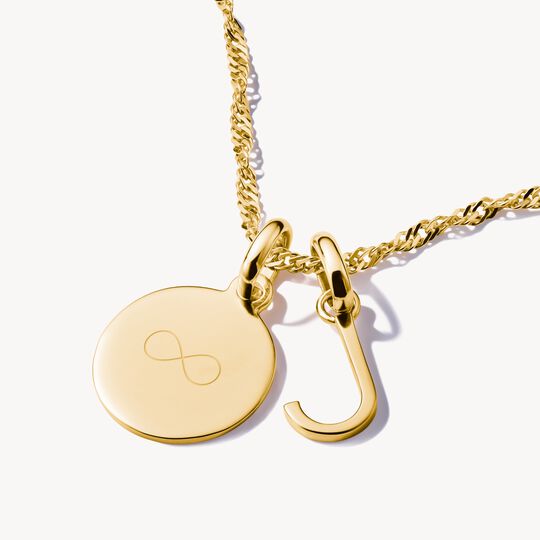 Thomas Sabo Charm Club Charming Connect Gold Plated Letter J Charm CC1216-413-39