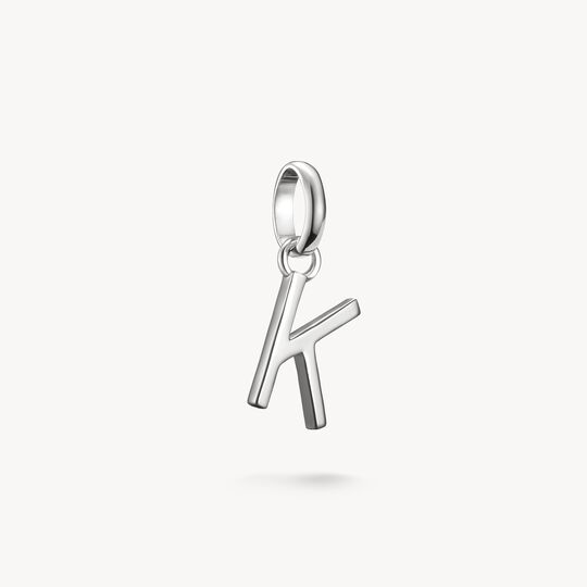 Thomas Sabo Charm Club Charming Connect Sterling Silver Letter K Charm CC1217-001-21
