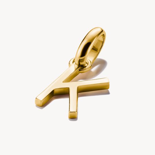 Thomas Sabo Charm Club Charming Connect Gold Plated Letter K Charm CC1217-413-39