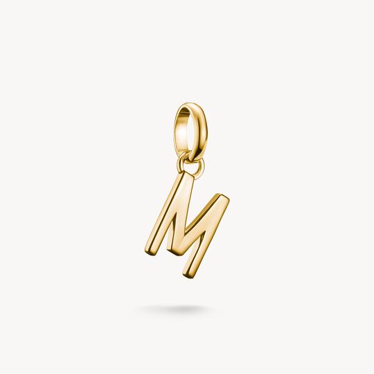 Thomas Sabo Charm Club Charming Connect Gold Plated Letter M Charm CC1219-413-39