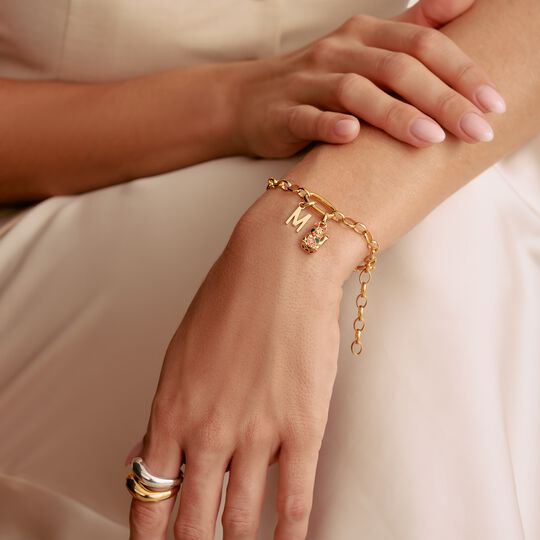 Thomas Sabo Charm Club Charming Connect Gold Plated Letter M Charm CC1219-413-39