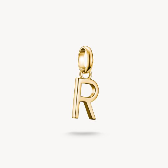 Thomas Sabo Charm Club Charming Connect Gold Plated Letter R Charm CC1224-413-39