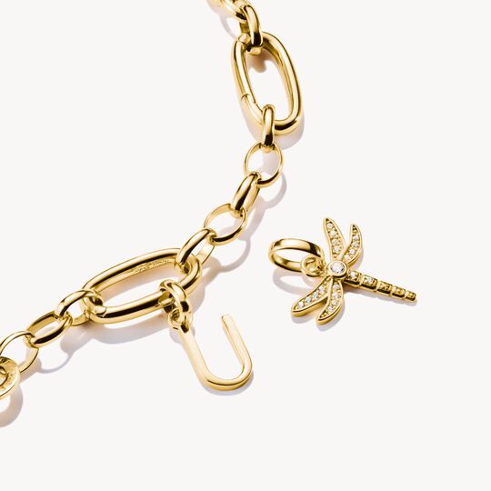 Thomas Sabo Charm Club Charming Connect Gold Plated Letter U Charm CC1227-413-39
