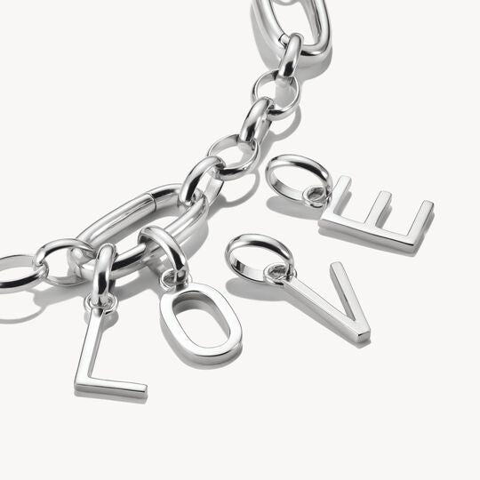 Thomas Sabo Charm Club Charming Connect Sterling Silver Letter V Charm CC1228-001-21