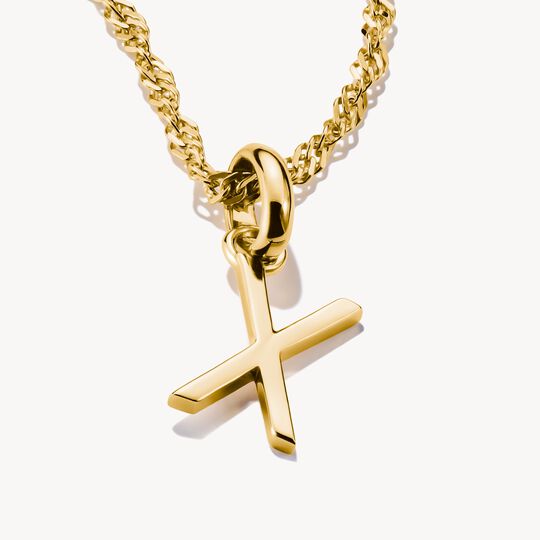 Thomas Sabo Charm Club Charming Connect Gold Plated Letter X Charm CC1230-413-39