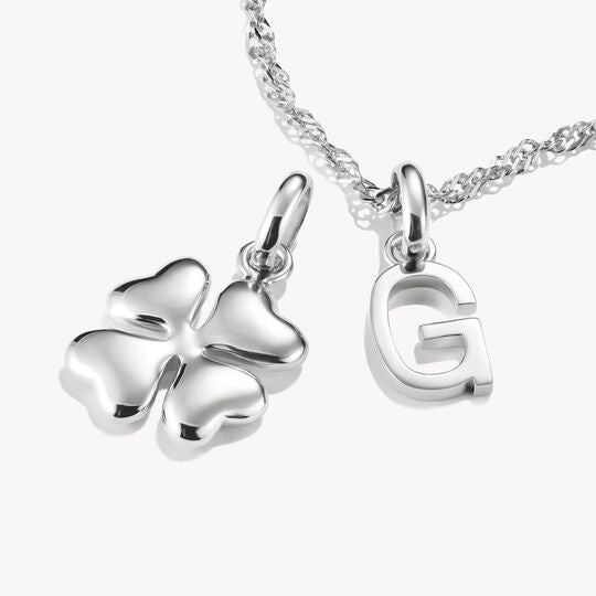 Thomas Sabo Charm Club Charming Connect Sterling Silver Lucky Clover In 3D Charm CC1236-001-21