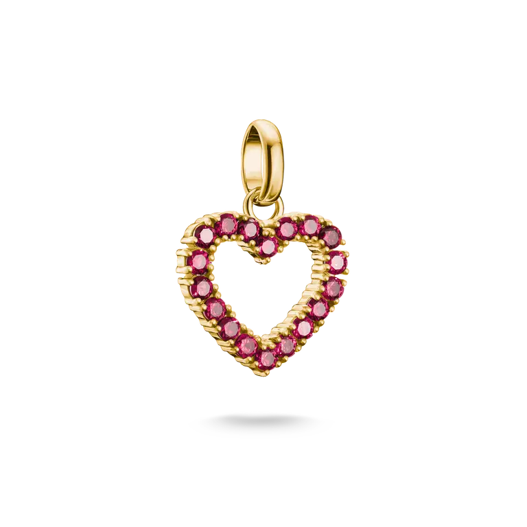 Thomas Sabo Charming Connect 18ct Gold Plated Red Heart Charm CC1237-M01-50