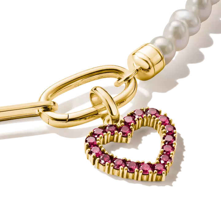 Thomas Sabo Charming Connect 18ct Gold Plated Red Heart Charm CC1237-M01-50
