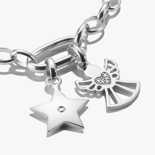 Thomas Sabo Charm Club Charming Connect Sterling Silver Star With Stone Charm CC1238-051-14