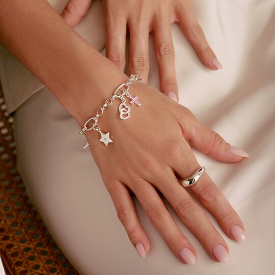 Thomas Sabo Charm Club Charming Connect Sterling Silver Star With Stone Charm CC1238-051-14