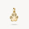 Thomas Sabo Charm Club Charming Connect Gold Plated Paw Print With Stones Charm CC1259-414-14