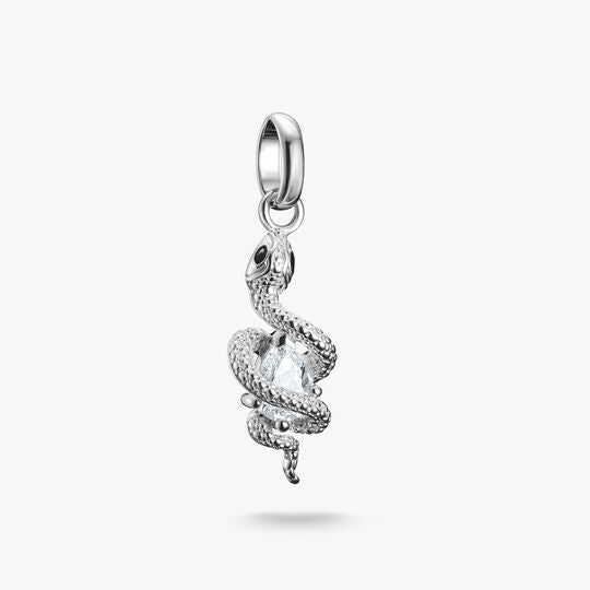 Thomas Sabo Charm Club Charming Connect Sterling Silver Snake With Stone Charm CC1264-041-14