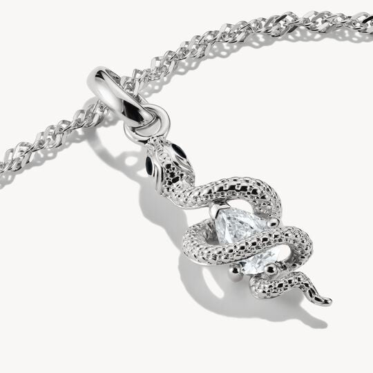 Thomas Sabo Charm Club Charming Connect Sterling Silver Snake With Stone Charm CC1264-041-14