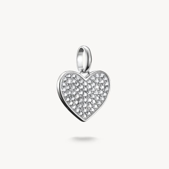 Thomas Sabo Charm Club Charming Connect Sterling Silver Pavé Heart Charm CC1277-051-14
