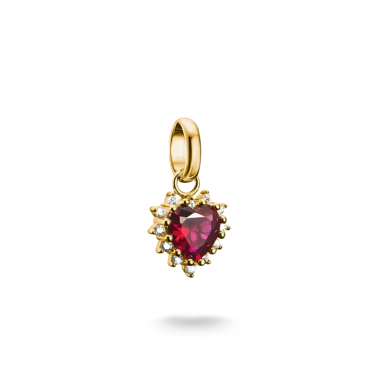 Thomas Sabo Charming Connect 18ct Gold Plated Red Heart Charm CC1279-M01-10