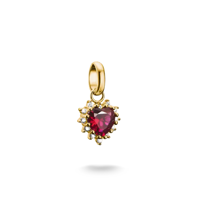 Thomas Sabo Charming Connect 18ct Gold Plated Red Heart Charm CC1279-M01-10