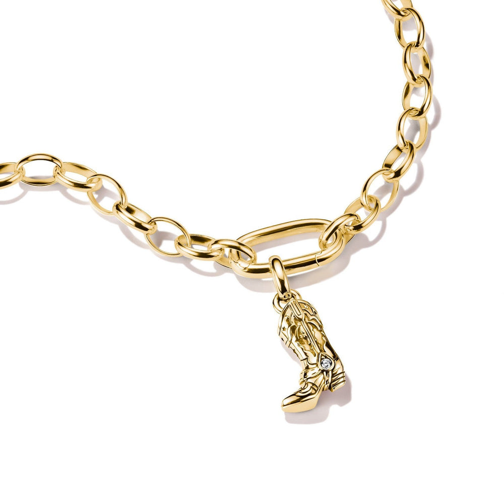 Thomas Sabo Charming Connect 18ct Gold Plated Cowboy Boot Charm CC1325-M01-14