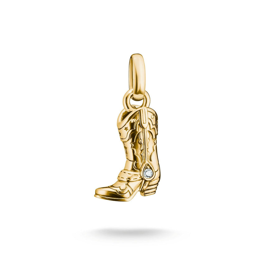 Thomas Sabo Charming Connect 18ct Gold Plated Cowboy Boot Charm CC1325-M01-14