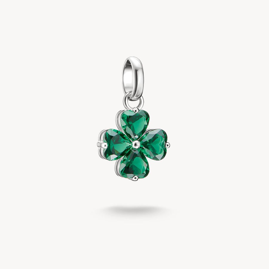 Charm Club Connect Green Glass-ceramic stone Four Leaf Clover Charm CC1326-699-6