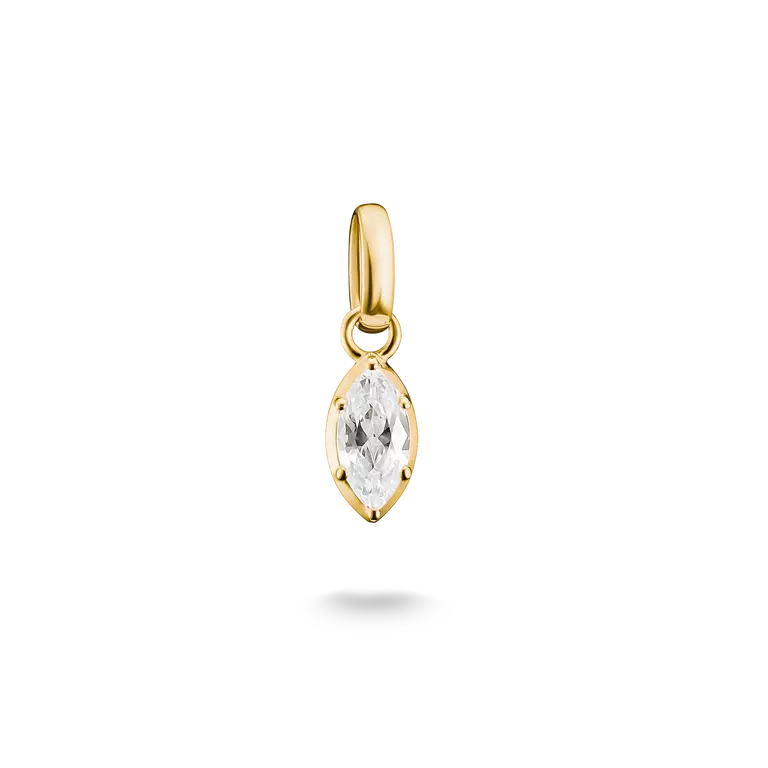Thomas Sabo Charming Connect 18ct Gold Plated April Birthstone Charm CC1332-M01-14