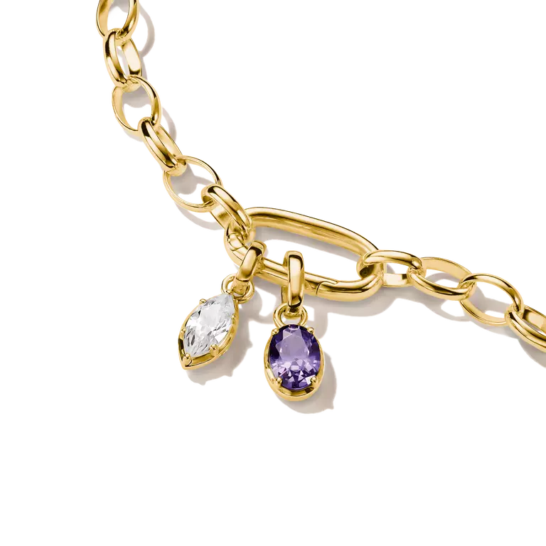 Thomas Sabo Charming Connect 18ct Gold Plated April Birthstone Charm CC1332-M01-14