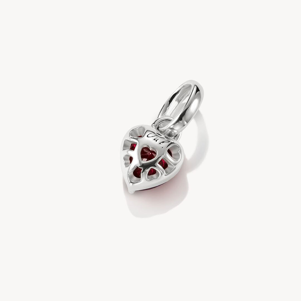 Charm Club Connect Dark Red Granite Zirconia Birthstone July Charm CC1335-051-10