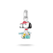 Pendant shaped like a dog with a colorful design on a white background