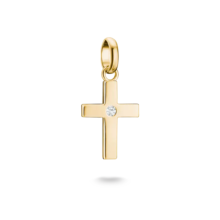 Thomas Sabo Charming Connect 18ct Gold Plated Cross Charm CC1364-M01-14