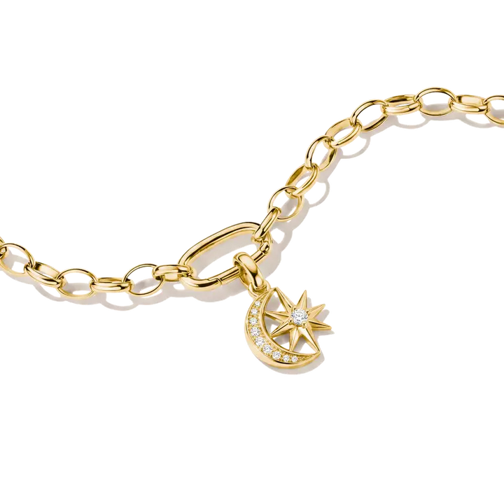 Thomas Sabo Charming Connect 18ct Gold Plated Moon & Stars Charm CC1365-M01-14
