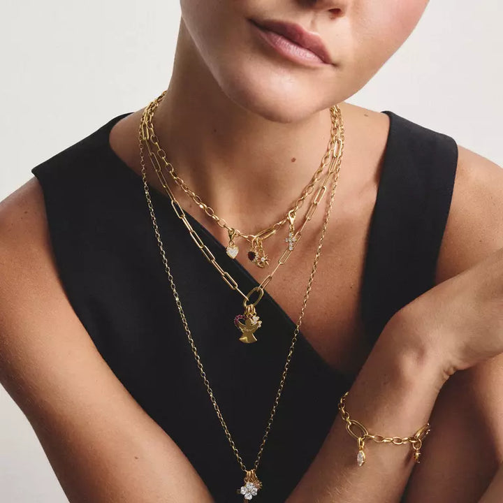 Thomas Sabo Charming Connect 18ct Gold Plated Moon & Stars Charm CC1365-M01-14
