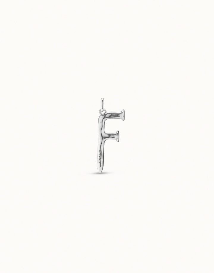 Gimme A Letter F Large Silver Metal Charm CHA0006MTL0000U