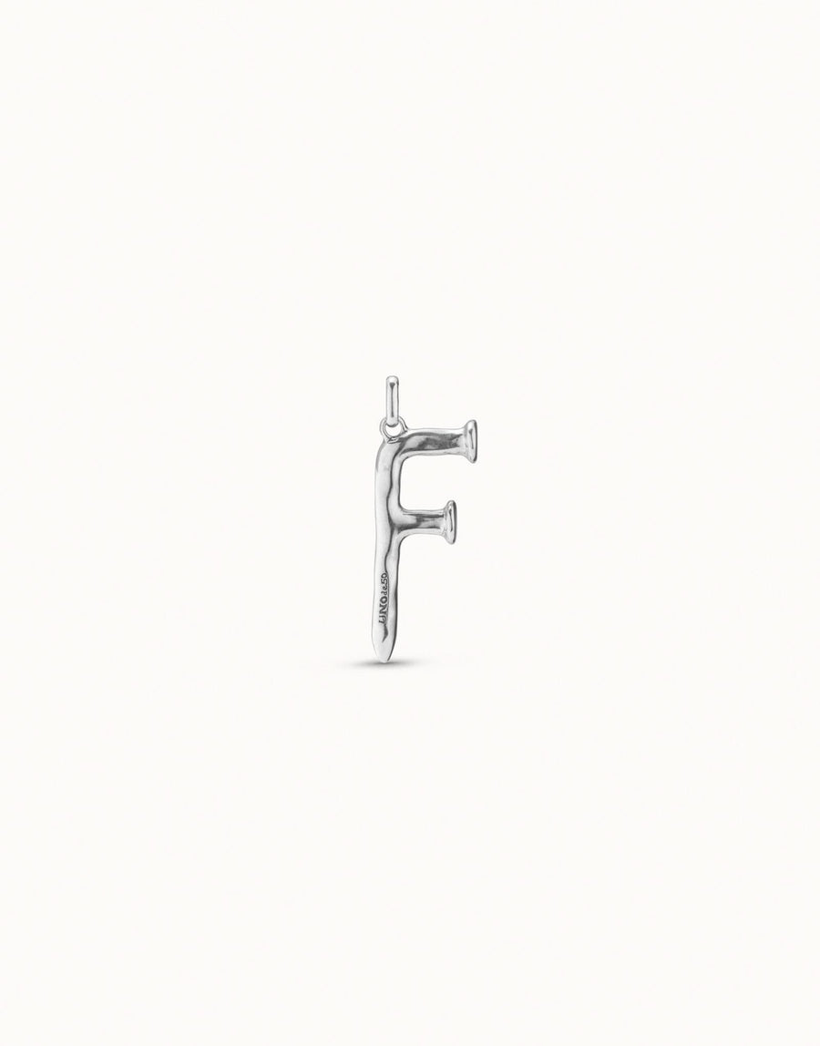 Gimme A Letter F Large Silver Metal Charm CHA0006MTL0000U
