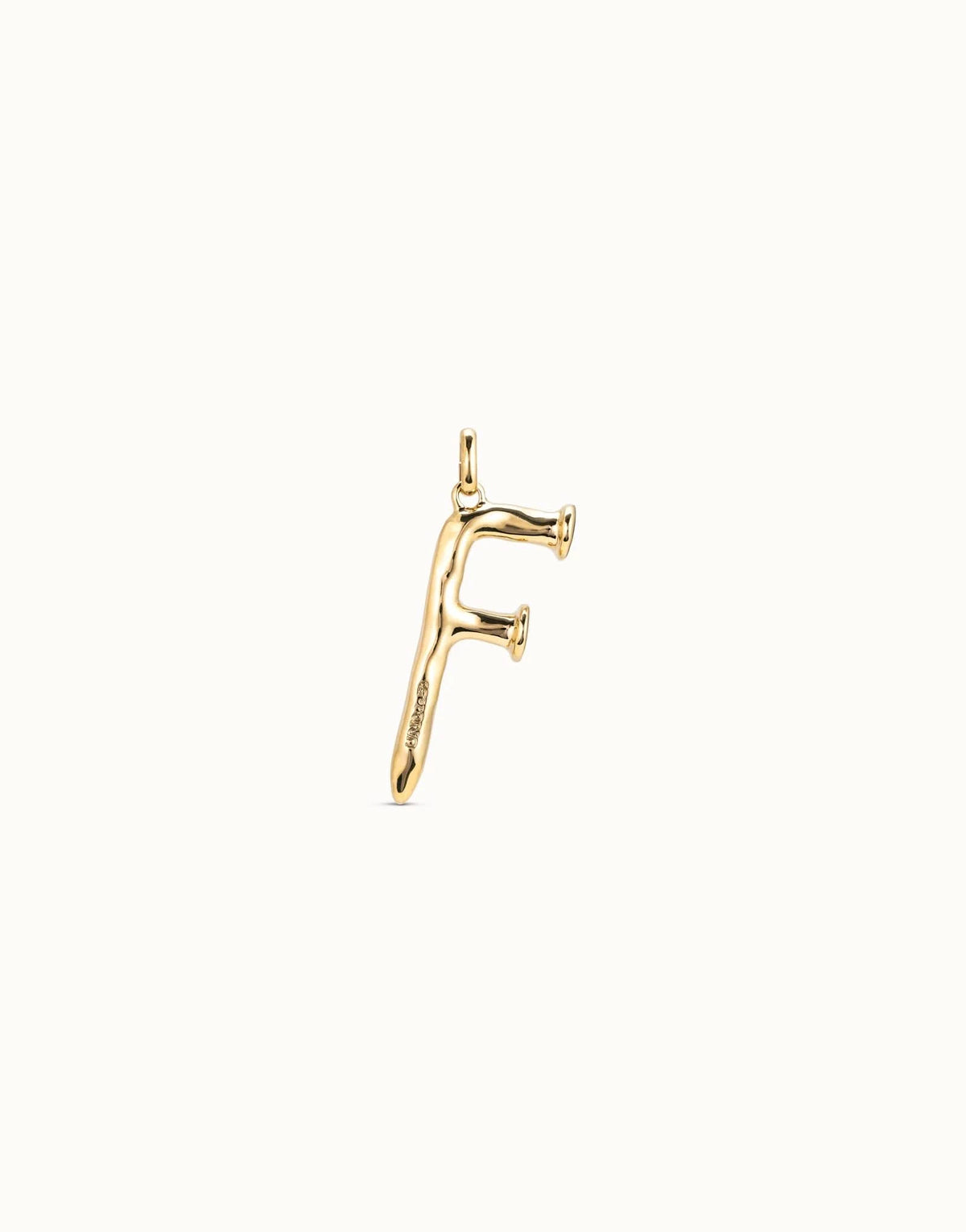 Gimme A Letter F Large Golden Metal Charm CHA0006ORO0000U