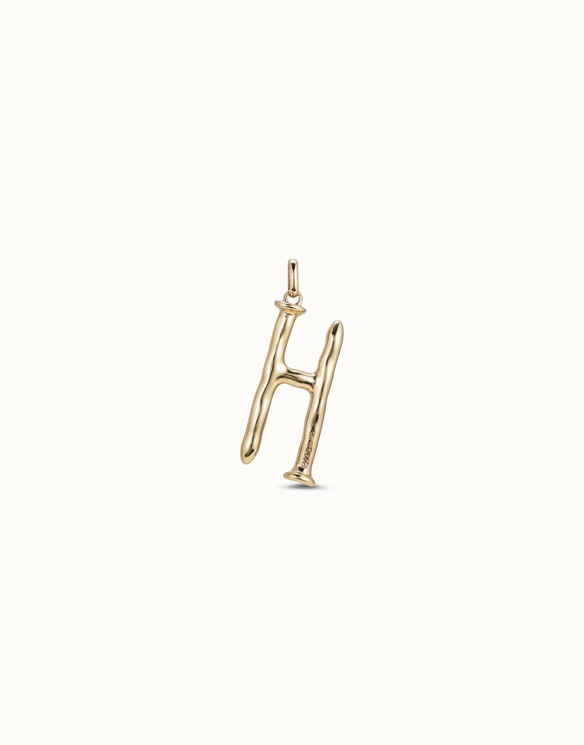Gimme A Letter H Large Golden Metal Charm CHA0008ORO0000U