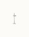 Gimme A Letter I Large Silver Metal Charm CHA0009MTL0000U