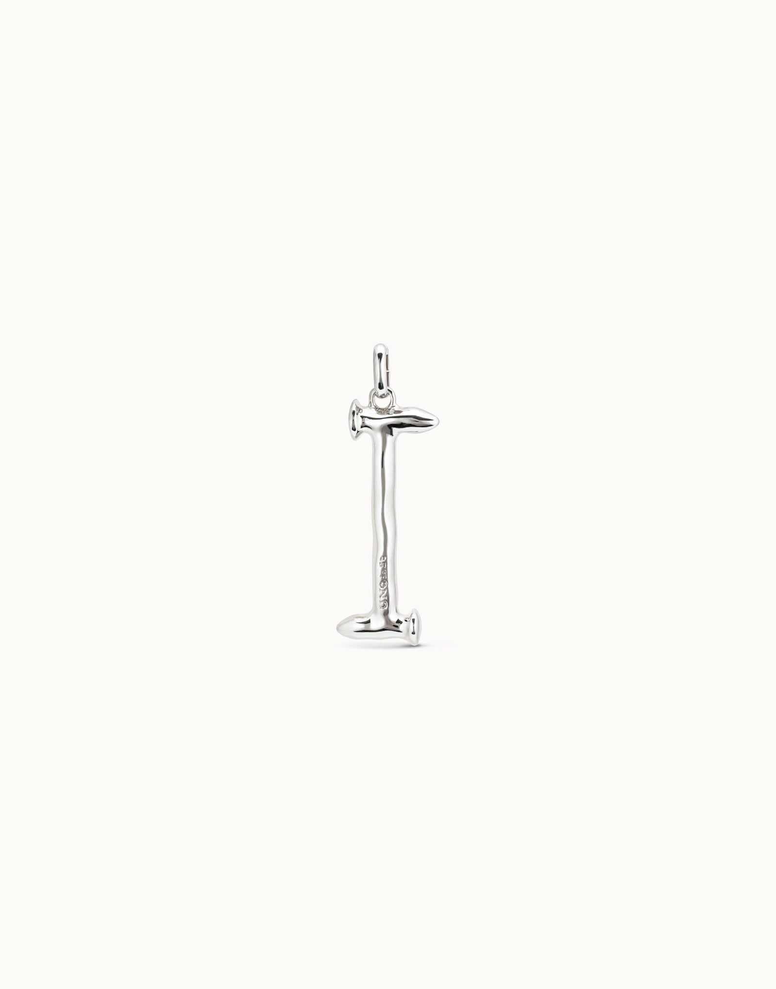 Gimme A Letter I Large Silver Metal Charm CHA0009MTL0000U