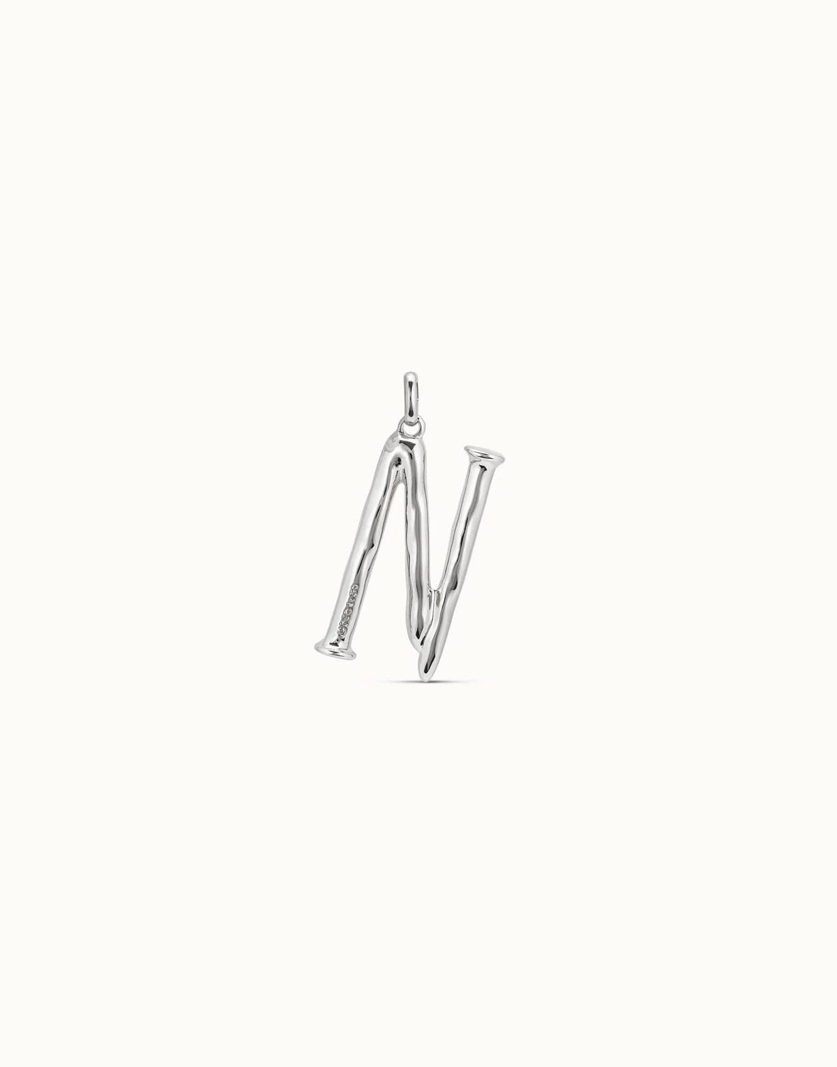 Gimme A Letter N Large Silver Metal Charm CHA0014MTL0000U