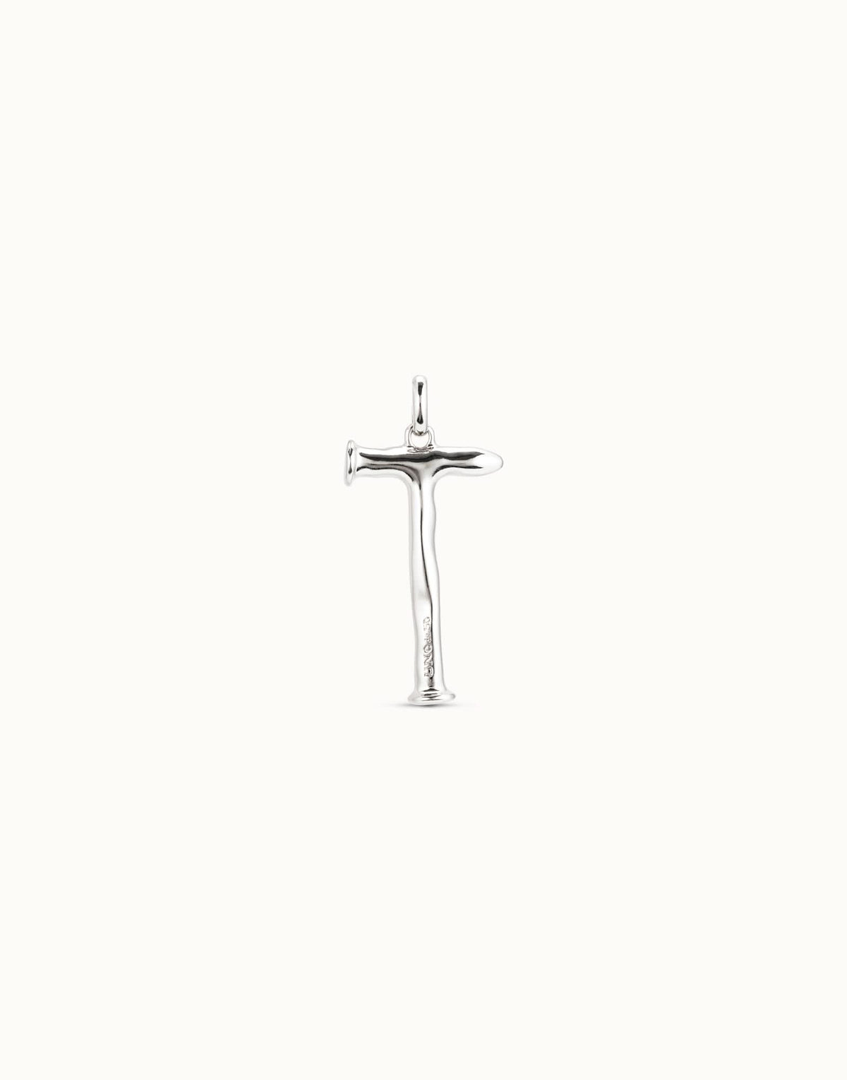 Gimme A Letter T Large Silver Metal Charm CHA0020MTL0000U
