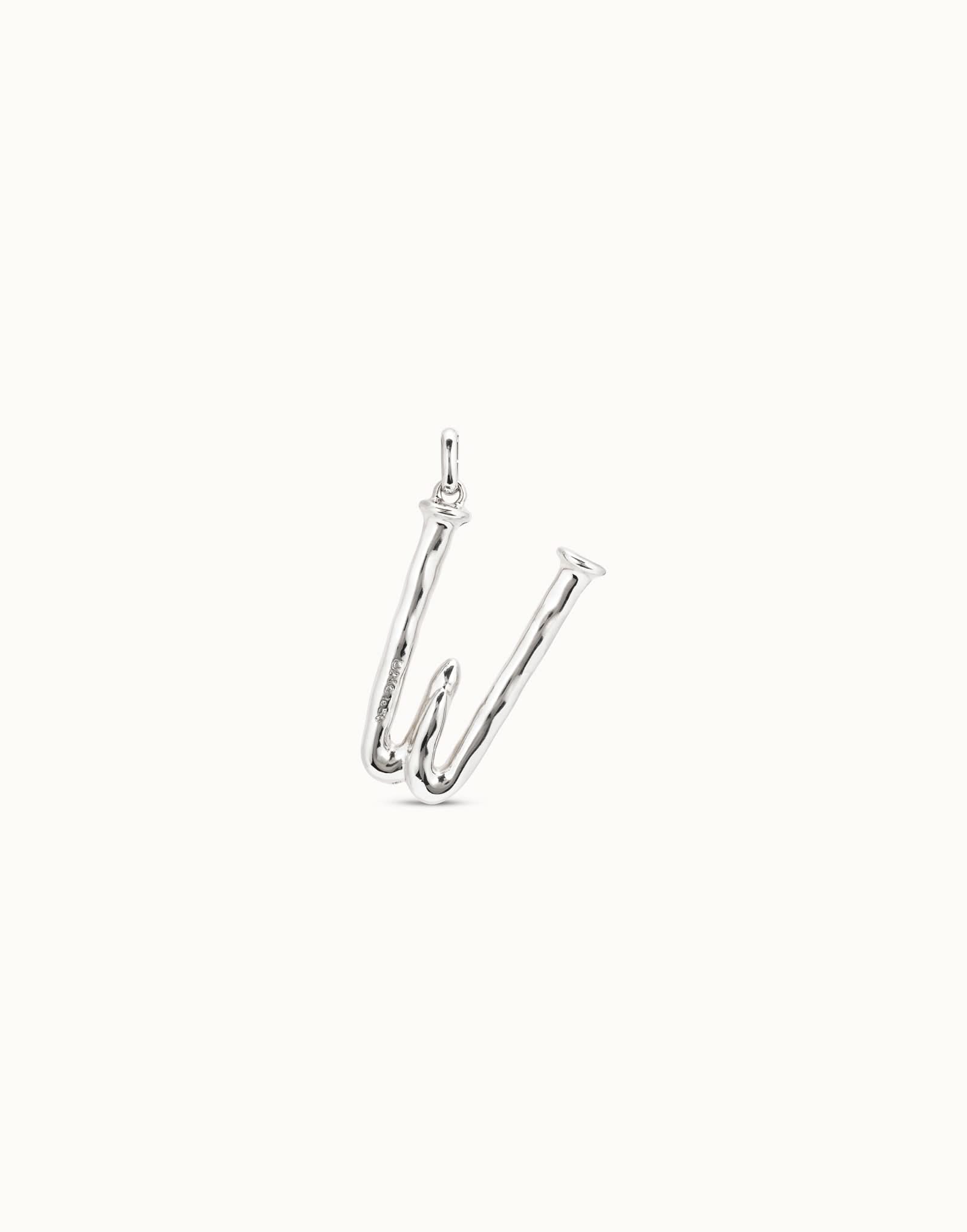 Gimme A Letter W Large Silver Metal Charm CHA0023MTL0000U