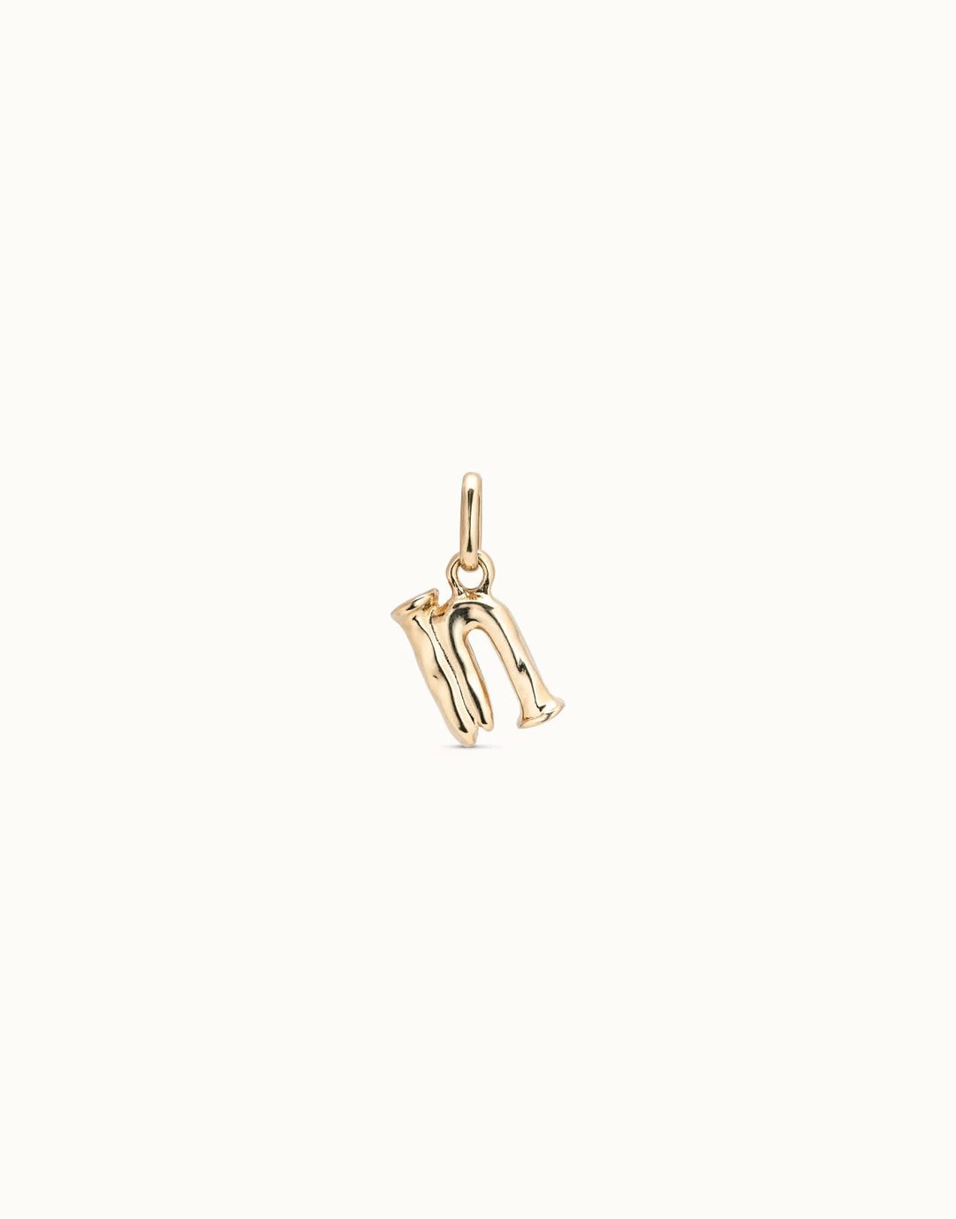 Gimme A Letter N Golden Metal Charm CHA0040ORO0000U