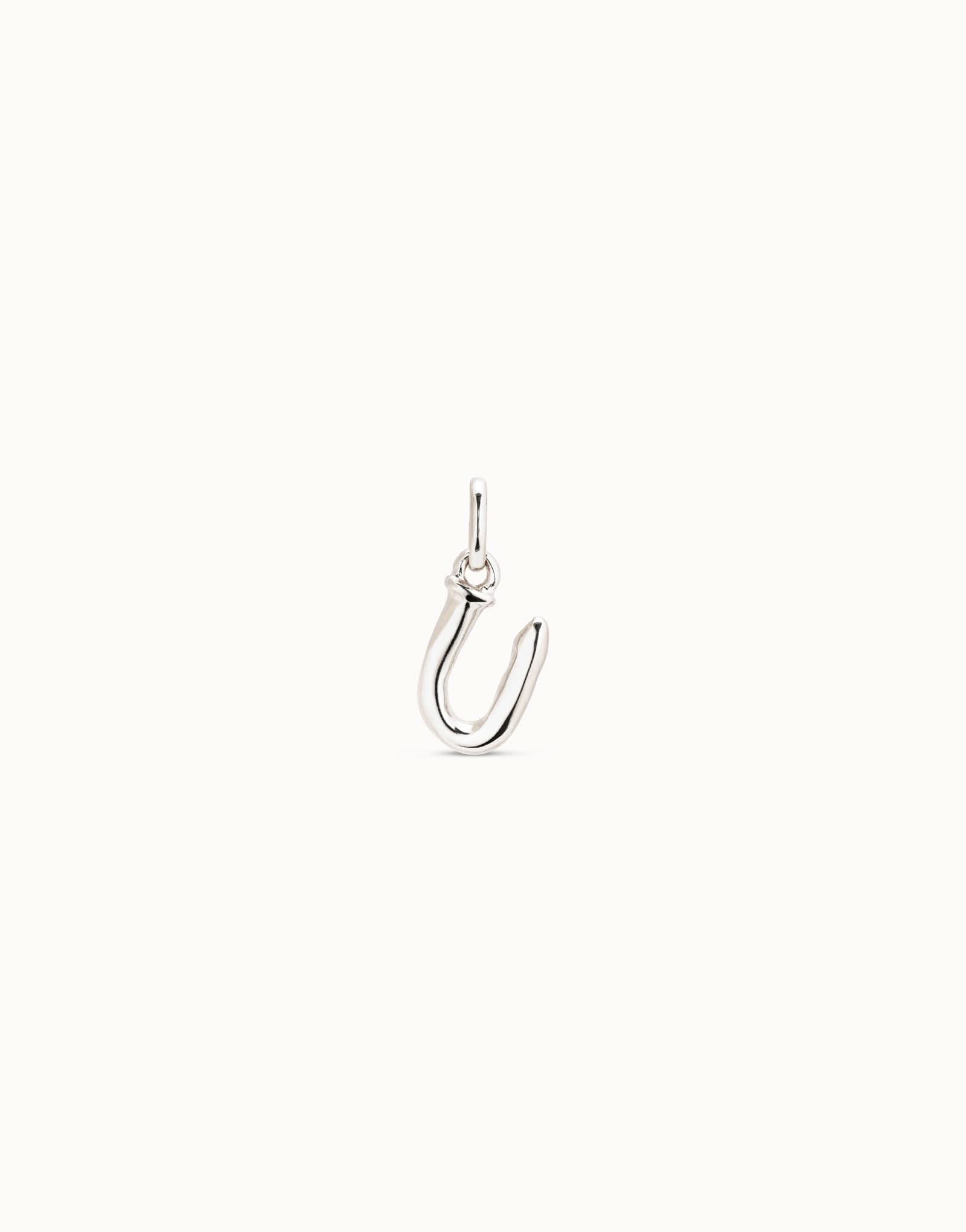 Gimme A Letter U Silver Metal Charm CHA0047MTL0000U