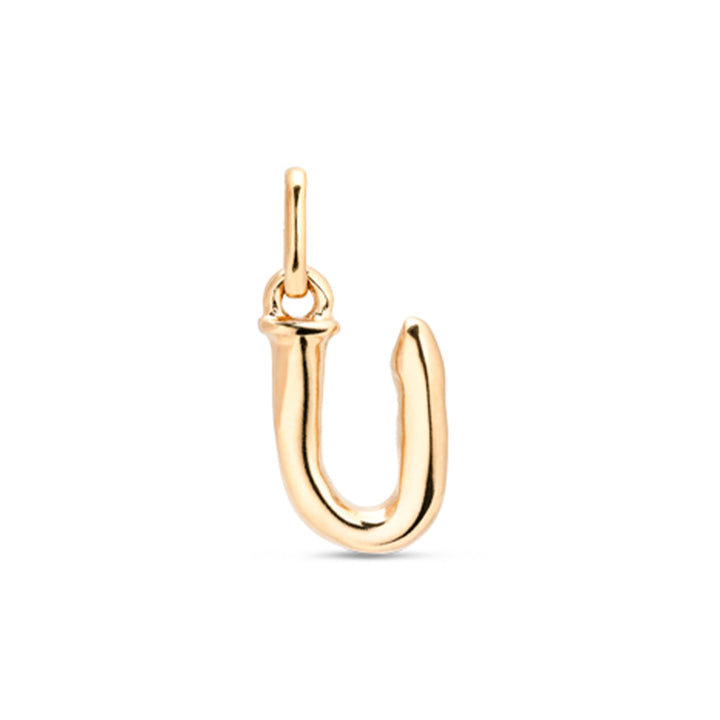 Gimme A Letter U Golden Metal Charm CHA0047ORO0000U