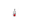 Sterling Silver Plated Hazte Red Charm CHA0180ROJMTL0U
